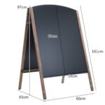 Dvipusis reklaminis kreidinis pušinis stovas (Juoda)