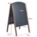 Dvipusė sulankstoma medinė reklaminė lenta (Juoda)