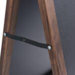 Dvipusė sulankstoma medinė reklaminė lenta (Juoda)