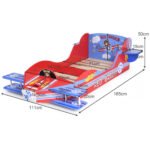 Vaikiška lova su lėktuvo dizainu ir integruota daiktadėže (Spalvota)