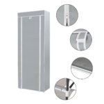 Sulankstoma batų spinta su 10 lentynų (Pilka)