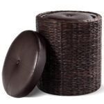 Dviejų dalių sėdimieji pufai su daiktadėže (Ruda)