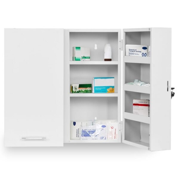 Rakinama medicinos spintelė pirmajai pagalbai (Balta)