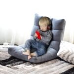 Sulankstoma sėdimoji pagalvė su reguliuojama atrama nugarai (Pilka)