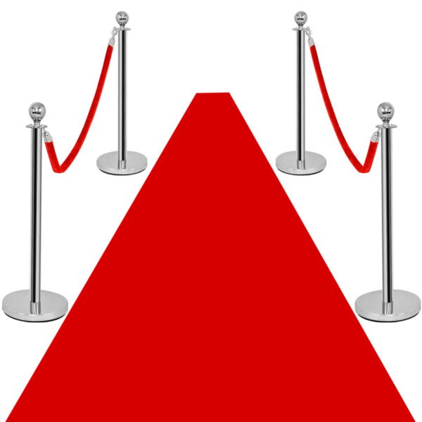 4 nerūdijančio plieno eilių valdymo stulpeliai su 2 virvėmis (Sidabrinė)