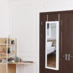 Magnetinė papuošalų spintelė su integruotu veidrodžiu (Juoda)