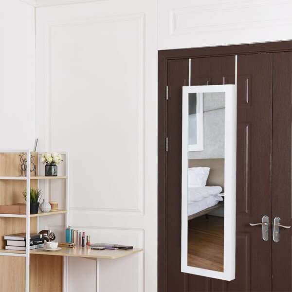 Magnetinė papuošalų spintelė su integruotu veidrodžiu (Juoda)