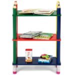 Vaikiška knygų lentyna su 3 skyriais (Spalvota)
