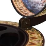 Masyvus medinis gaublio mini baras su ratukais (Natūrali)