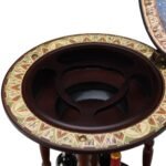 Masyvus medinis gaublio mini baras su ratukais (Natūrali)