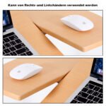 Daugiafunkcinis reguliuojamo aukščio nešiojamojo kompiuterio staliukas su ratukais (Natūrali)