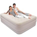 Savaime prisipučiantis pripučiamas čiužinys su integruota elektrine pompa 203 x 152 x 56 cm (Chaki)