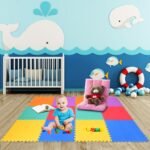 Daugiafunkcė 12 EVA putplasčio detalių vaikų žaidimų aikštelės mozaika (Spalvota)