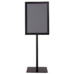 A3 formato reguliuojamo aukščio mobilus informacinis stendas (Juoda)
