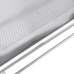 Vonios rankšluosčių laikiklis su lentynomis sidabrinis 45 x 25 5 x 55 cm (Sidabrinė)