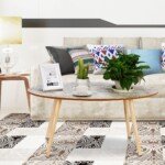 Modernus kavos staliukas su medienos imitacijos paviršiumi (Antikinė spalva)