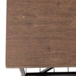 Dviejų aukštų kavos staliukas su metaliniu rėmu ir daiktadeže (Ruda)