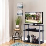 TV staliukas su trimis lentynomis (Juoda)