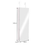 Reguliuojamo aukščio papuošalų spintelė su veidrodžiu (Balta)