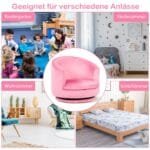 Besukamas vaikiškas fotelis (Rožinė)