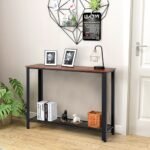 Konsolinis staliukas su didele stalvirše 102 x 35 x 80 cm (Ruda)