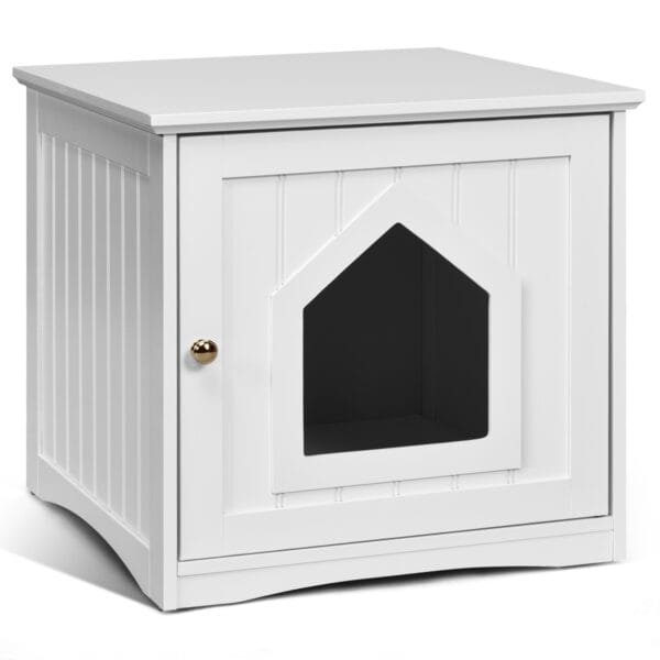 Medinis namelis katėms 51x49x47 cm (Balta)