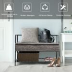 Sandalų suoliukas su dviem laikymo skyriais (Pilka)