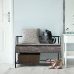 Sandalų suoliukas su dviem laikymo skyriais (Pilka)