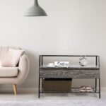 Sandalų suoliukas su dviem laikymo skyriais (Pilka)