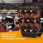 10 butelių medinis vyno stovas (Ruda)