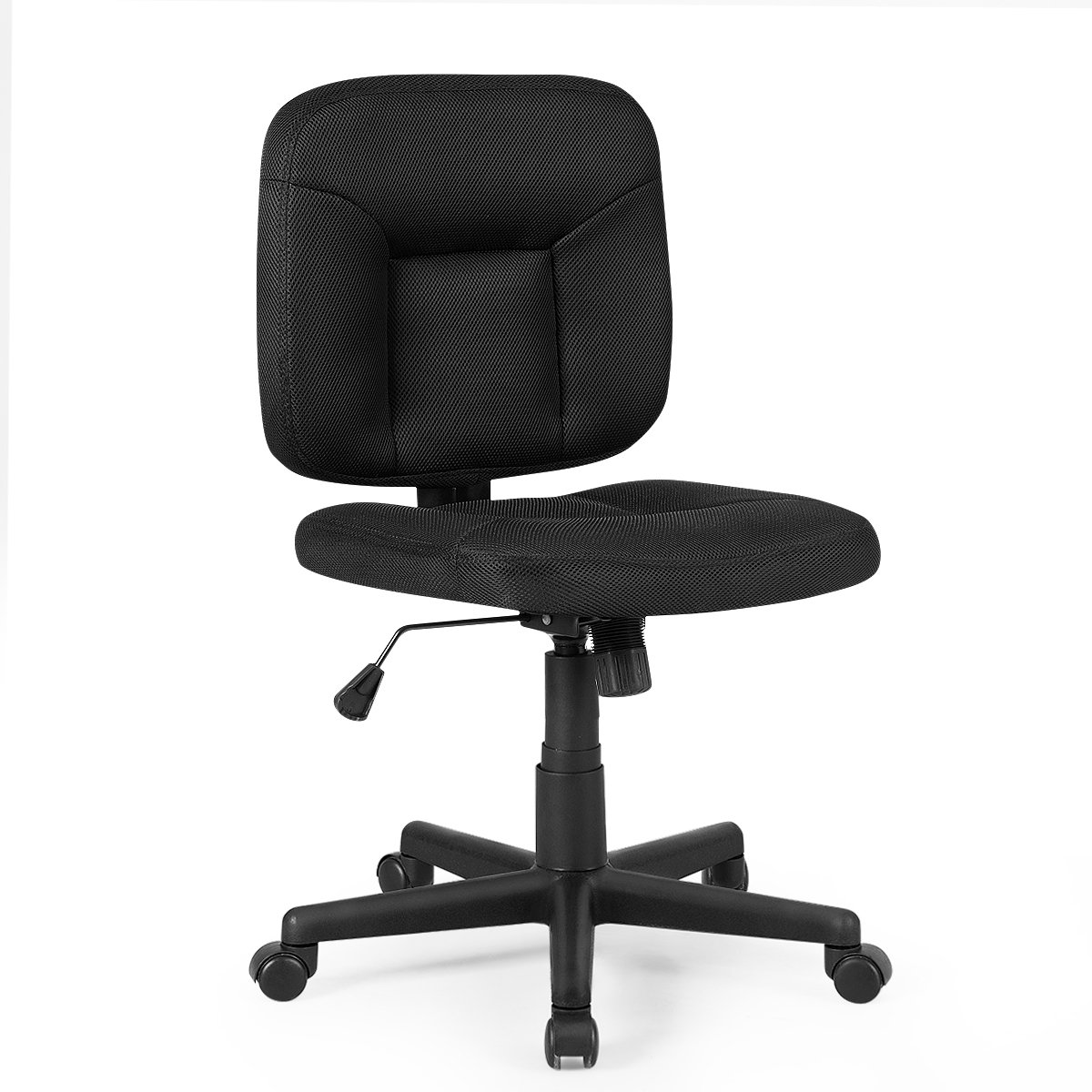 hw63005_02_ Ergonomiška biuro kėdė su reguliuojamu aukščiu (Juoda)