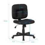 Ergonomiška biuro kėdė su reguliuojamu aukščiu (Juoda)