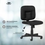 Ergonomiška biuro kėdė su reguliuojamu aukščiu (Juoda)
