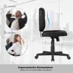 Ergonomiška biuro kėdė su reguliuojamu aukščiu (Juoda)