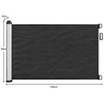 Ištraukiamas apsauginis tinklinis barjeras vaikams ir gyvūnams 140 cm (Pilka)