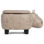 Daugiafunkcis pufas su integruota daiktadėže (Pilka)