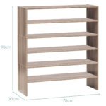 Modulinė 78 cm dvipakopė batų lentyna (Natūrali)