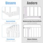 Daugiafunkcinė sulankstoma metalinė apsauginė tvorelė su varteliais ir tvirtinimu prie sienos (Balta)