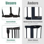 Daugiafunkcis apsauginis 8 segmentų barjeras-aptvaras gyvūnams (Juoda)