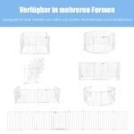 Modulinis maniežas su 8 elementais ir apsaugos varteliais (Balta)