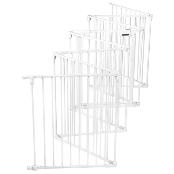 Modulinis maniežas su 8 elementais ir apsaugos varteliais (Balta)