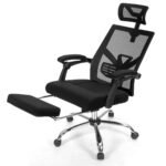 Ergonomiška biuro kėdė su nugaros atrama (Juoda)