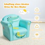 Vaikiškas fotelis su kiškio motyvu (Žalia)