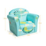 Vaikiškas fotelis su kiškio motyvu (Žalia)