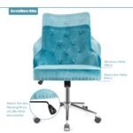 Ergonomiška biuro kėdė su reguliuojamu aukščiu ir pasukimo funkcija (Žalia)