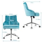 Ergonomiška biuro kėdė su reguliuojamu aukščiu ir pasukimo funkcija (Žalia)