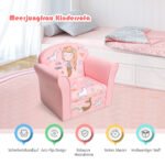 Vaikiška kėdutė su ranktūriais ir undinėlės motyvais (Rožinė)