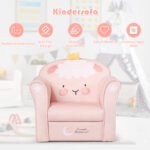 Vaikiška sofa su ėriuko raštu (Rožinė)