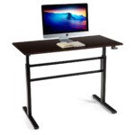 Reguliuojamo aukščio stalų (120x60 cm) su rankine eiga (Ruda)