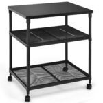 Daugiafunkcis 3 pakopų ratuotas stovas (Juoda)